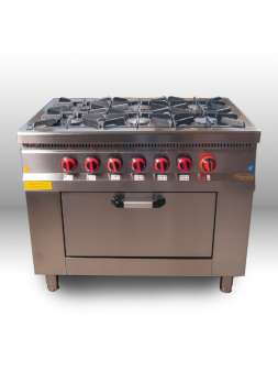 Газова плита професійна Pimak MO15-6X з газовим контроллером Газова плита професійна Pimak MO15-6X з газовим контроллером